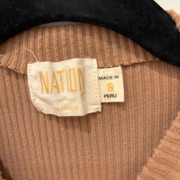 Nation Los Angeles ribbed mock neck maxi dress size small - Picture 4 of 5